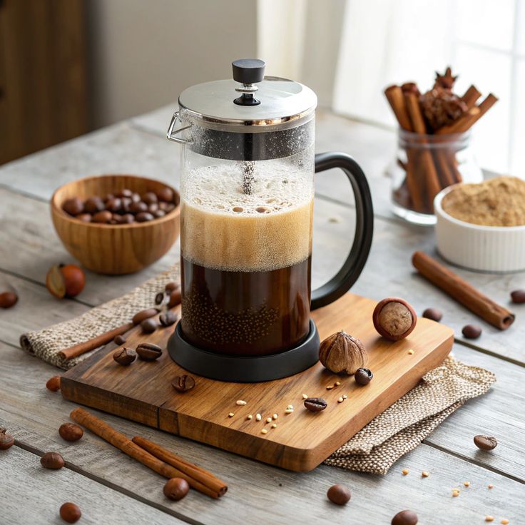 Cinnamon Hazelnut French Press Delight